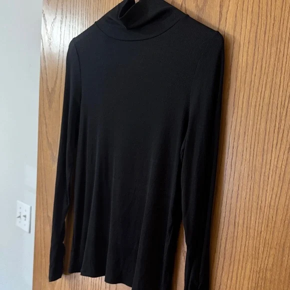 41 Hawthorn Black Ribbed Turtleneck - Picture 3 of 3